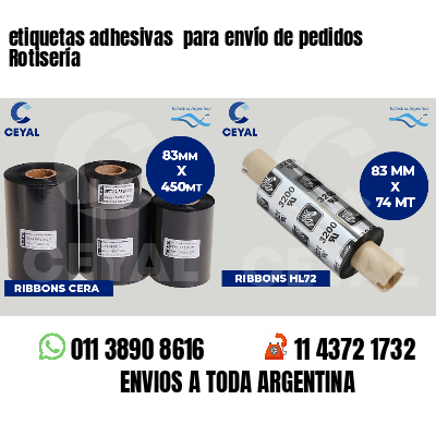 etiquetas adhesivas  para envío de pedidos Rotisería
