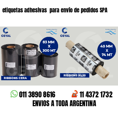 etiquetas adhesivas  para envío de pedidos SPA