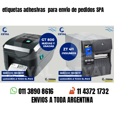 etiquetas adhesivas  para envío de pedidos SPA