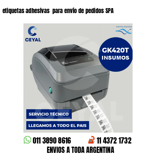 etiquetas adhesivas  para envío de pedidos SPA
