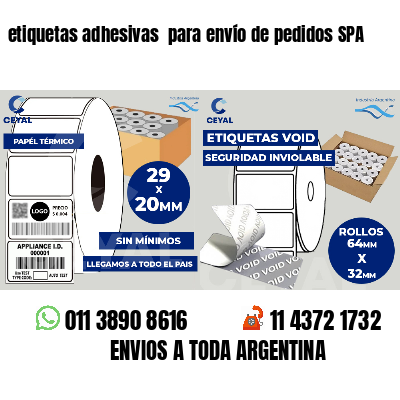 etiquetas adhesivas  para envío de pedidos SPA