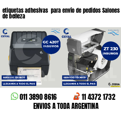 etiquetas adhesivas para envío de pedidos Salones de belleza