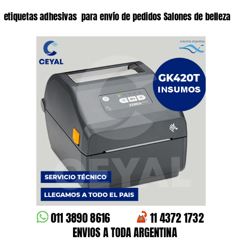 etiquetas adhesivas  para envío de pedidos Salones de belleza