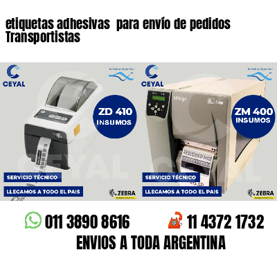 etiquetas adhesivas  para envío de pedidos Transportistas
