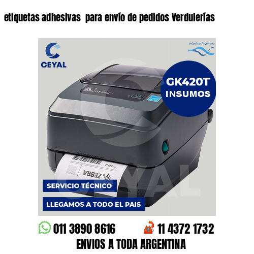 etiquetas adhesivas  para envío de pedidos Verdulerías