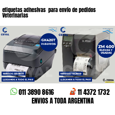 etiquetas adhesivas  para envío de pedidos Veterinarias