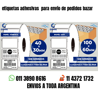 etiquetas adhesivas  para envío de pedidos bazar