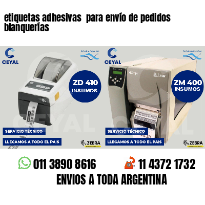 etiquetas adhesivas  para envío de pedidos blanquerías