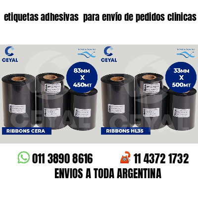 etiquetas adhesivas  para envío de pedidos clinicas