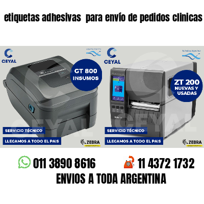 etiquetas adhesivas  para envío de pedidos clinicas