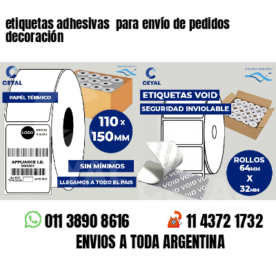 etiquetas adhesivas  para envío de pedidos decoración