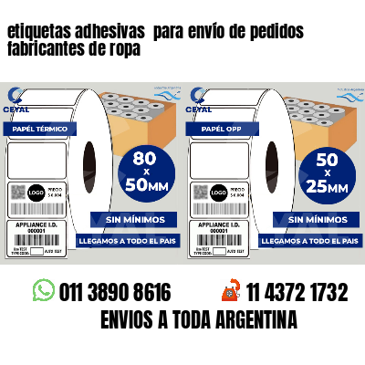 etiquetas adhesivas para envío de pedidos fabricantes de ropa