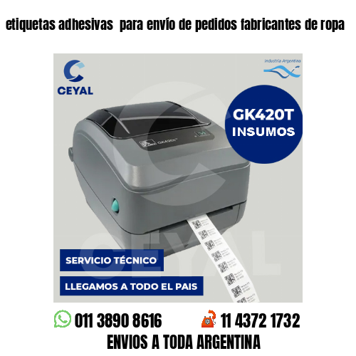 etiquetas adhesivas  para envío de pedidos fabricantes de ropa