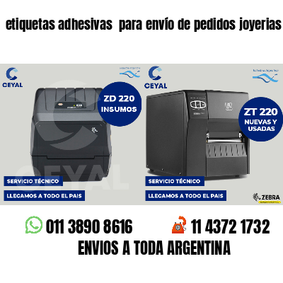 etiquetas adhesivas  para envío de pedidos joyerias