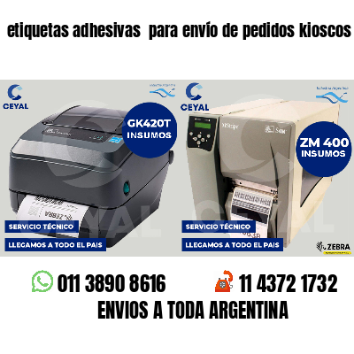 etiquetas adhesivas  para envío de pedidos kioscos