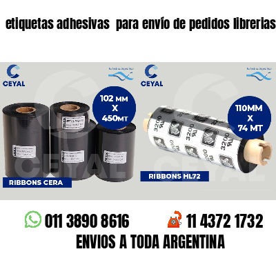 etiquetas adhesivas  para envío de pedidos librerias