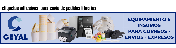 etiquetas adhesivas  para envío de pedidos librerias