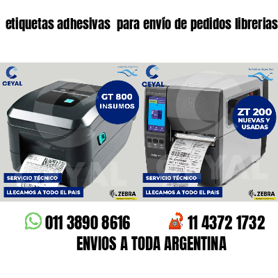 etiquetas adhesivas  para envío de pedidos librerias