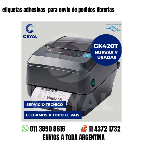 etiquetas adhesivas  para envío de pedidos librerias