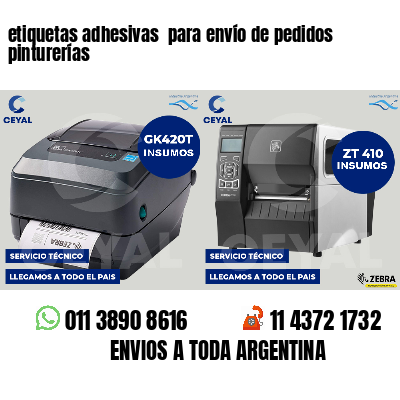 etiquetas adhesivas  para envío de pedidos pinturerías