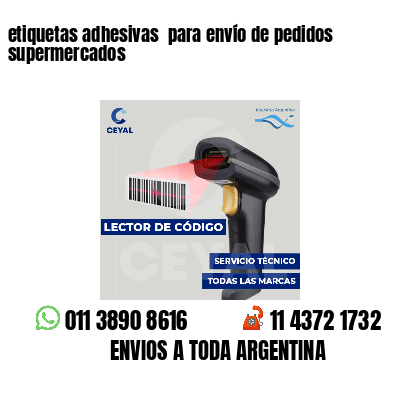 etiquetas adhesivas  para envío de pedidos supermercados