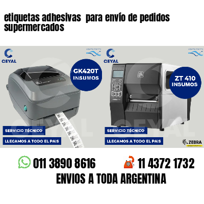 etiquetas adhesivas  para envío de pedidos supermercados