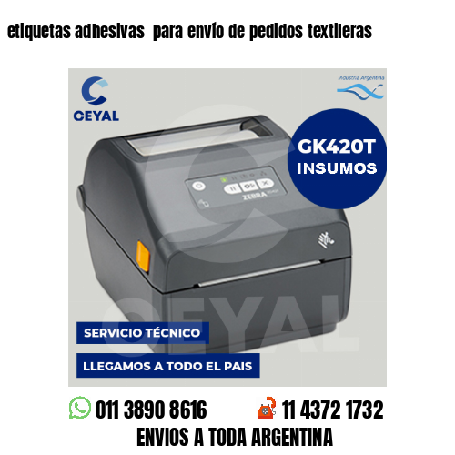 etiquetas adhesivas  para envío de pedidos textileras