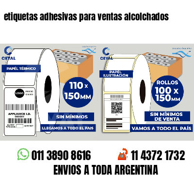 etiquetas adhesivas para ventas alcolchados