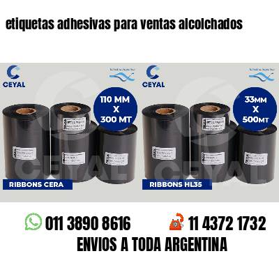 etiquetas adhesivas para ventas alcolchados