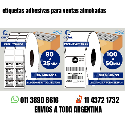 etiquetas adhesivas para ventas almohadas