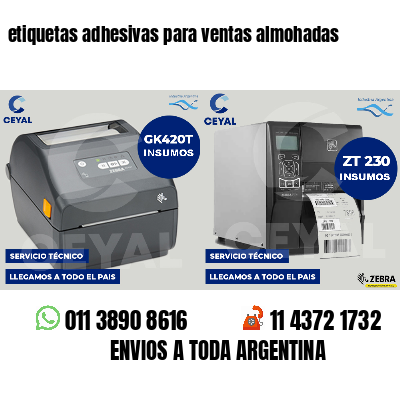 etiquetas adhesivas para ventas almohadas