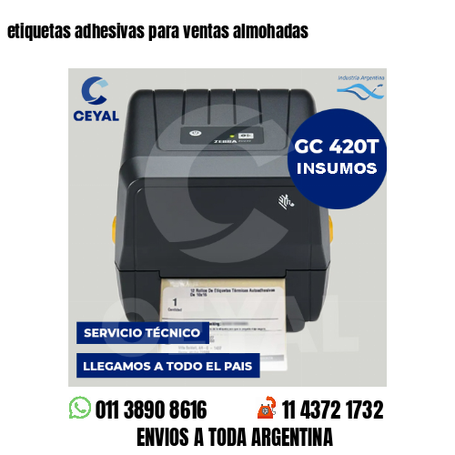 etiquetas adhesivas para ventas almohadas