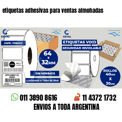 etiquetas adhesivas para ventas almohadas