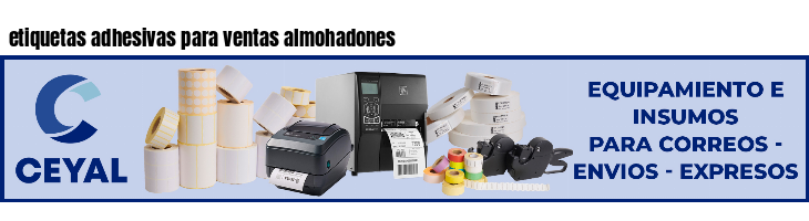 etiquetas adhesivas para ventas almohadones