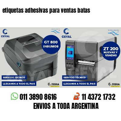 etiquetas adhesivas para ventas batas