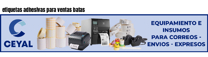 etiquetas adhesivas para ventas batas