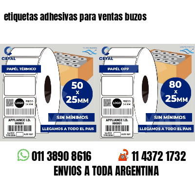 etiquetas adhesivas para ventas buzos