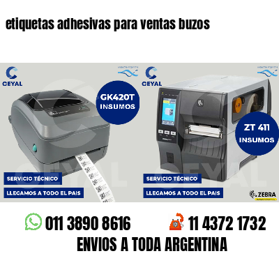 etiquetas adhesivas para ventas buzos