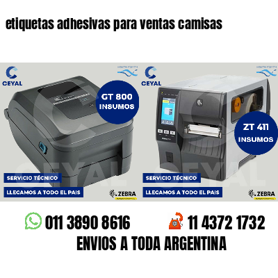 etiquetas adhesivas para ventas camisas