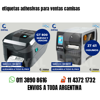 etiquetas adhesivas para ventas camisas