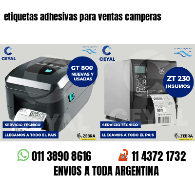 etiquetas adhesivas para ventas camperas