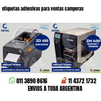 etiquetas adhesivas para ventas camperas