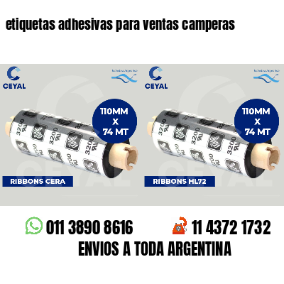 etiquetas adhesivas para ventas camperas