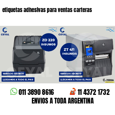 etiquetas adhesivas para ventas carteras