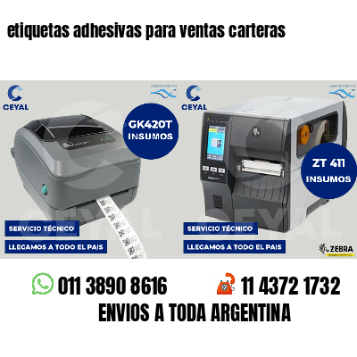 etiquetas adhesivas para ventas carteras
