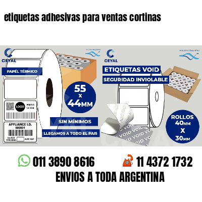 etiquetas adhesivas para ventas cortinas