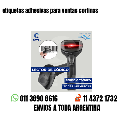 etiquetas adhesivas para ventas cortinas