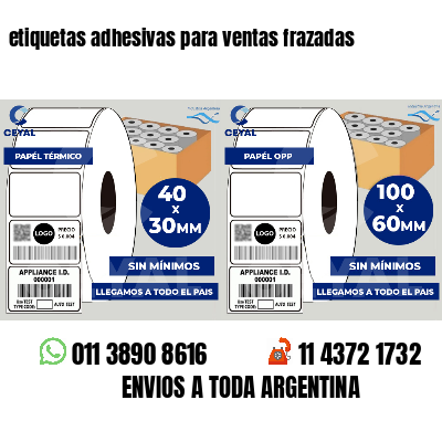 etiquetas adhesivas para ventas frazadas