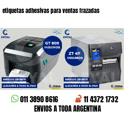 etiquetas adhesivas para ventas frazadas