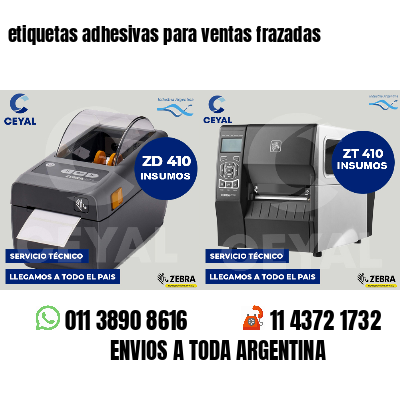 etiquetas adhesivas para ventas frazadas